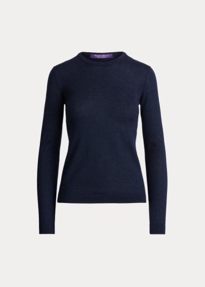 Sueter Ralph Lauren Mujer Azul Marino - Cashmere Crewneck - HIMUQ8310